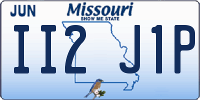 MO license plate II2J1P