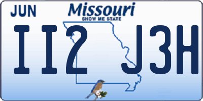 MO license plate II2J3H