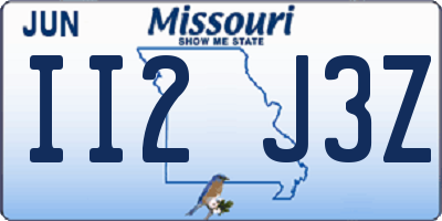MO license plate II2J3Z