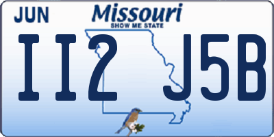 MO license plate II2J5B