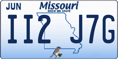 MO license plate II2J7G