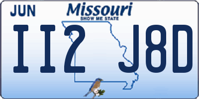 MO license plate II2J8D