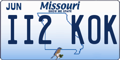 MO license plate II2K0K