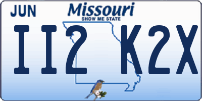 MO license plate II2K2X