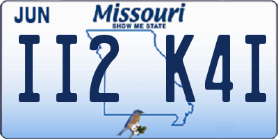 MO license plate II2K4I