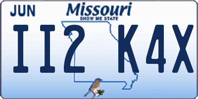 MO license plate II2K4X