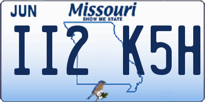 MO license plate II2K5H