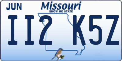 MO license plate II2K5Z