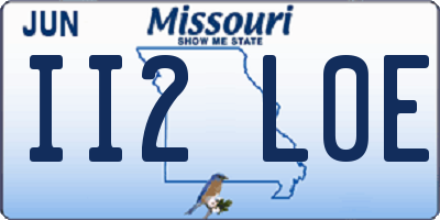 MO license plate II2L0E