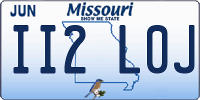 MO license plate II2L0J