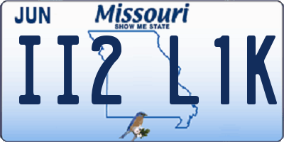 MO license plate II2L1K