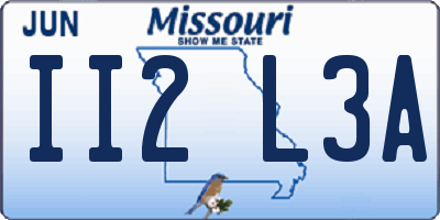 MO license plate II2L3A