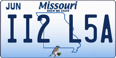 MO license plate II2L5A