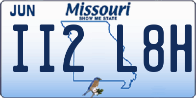 MO license plate II2L8H