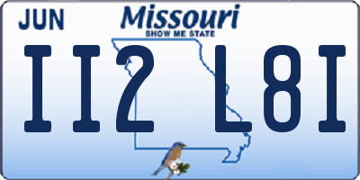 MO license plate II2L8I