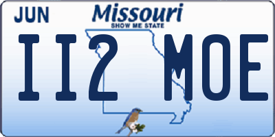 MO license plate II2M0E