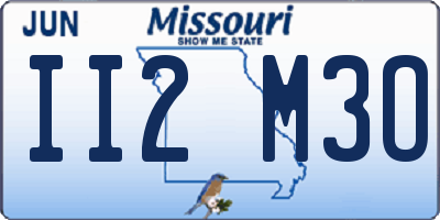 MO license plate II2M3O