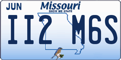 MO license plate II2M6S