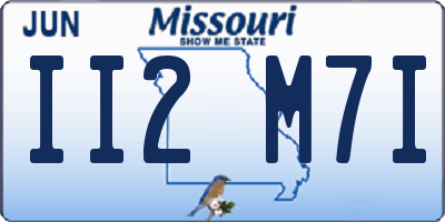 MO license plate II2M7I