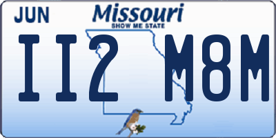 MO license plate II2M8M