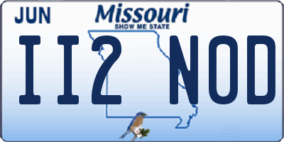 MO license plate II2N0D