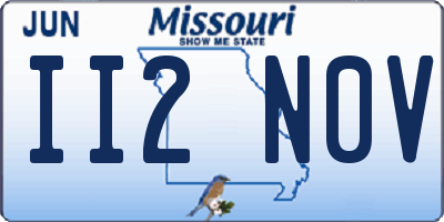 MO license plate II2N0V