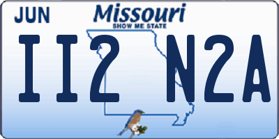 MO license plate II2N2A