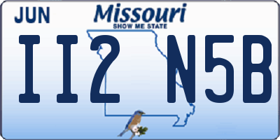MO license plate II2N5B