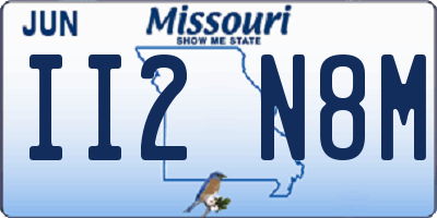 MO license plate II2N8M