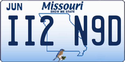 MO license plate II2N9D