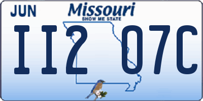 MO license plate II2O7C