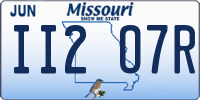 MO license plate II2O7R
