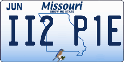 MO license plate II2P1E