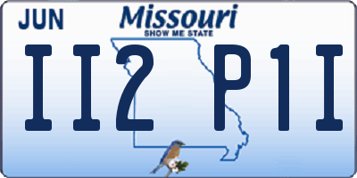 MO license plate II2P1I
