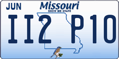 MO license plate II2P1O