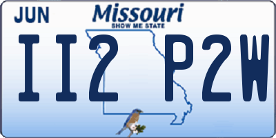 MO license plate II2P2W