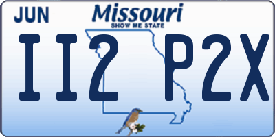 MO license plate II2P2X