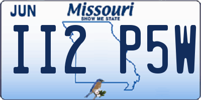 MO license plate II2P5W