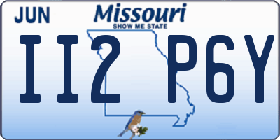 MO license plate II2P6Y