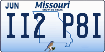 MO license plate II2P8I