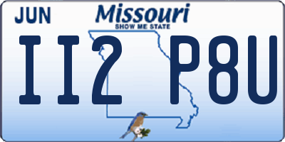 MO license plate II2P8U
