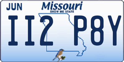 MO license plate II2P8Y