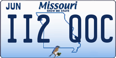 MO license plate II2Q0C