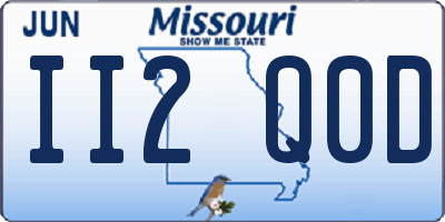 MO license plate II2Q0D