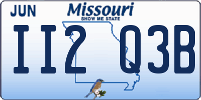 MO license plate II2Q3B