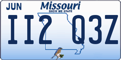 MO license plate II2Q3Z