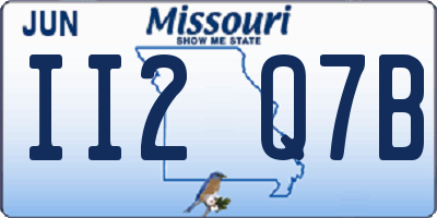 MO license plate II2Q7B