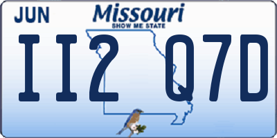 MO license plate II2Q7D
