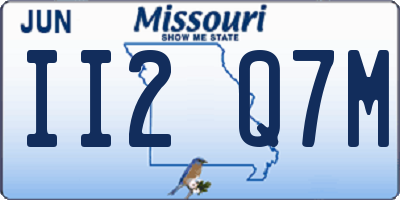 MO license plate II2Q7M