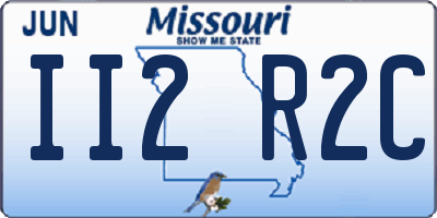 MO license plate II2R2C